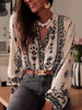 Vintage Print Long Sleeve Shirt  Style Ratio