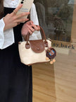 Two-Tone Flap Decor Crossbody Bag with Charm  Style Ratio