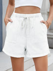 Drawstring Wash Denim Shorts  Style Ratio