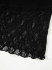 Asymmetric Sheer Floral Lace Long Sleeve Top  Style Ratio