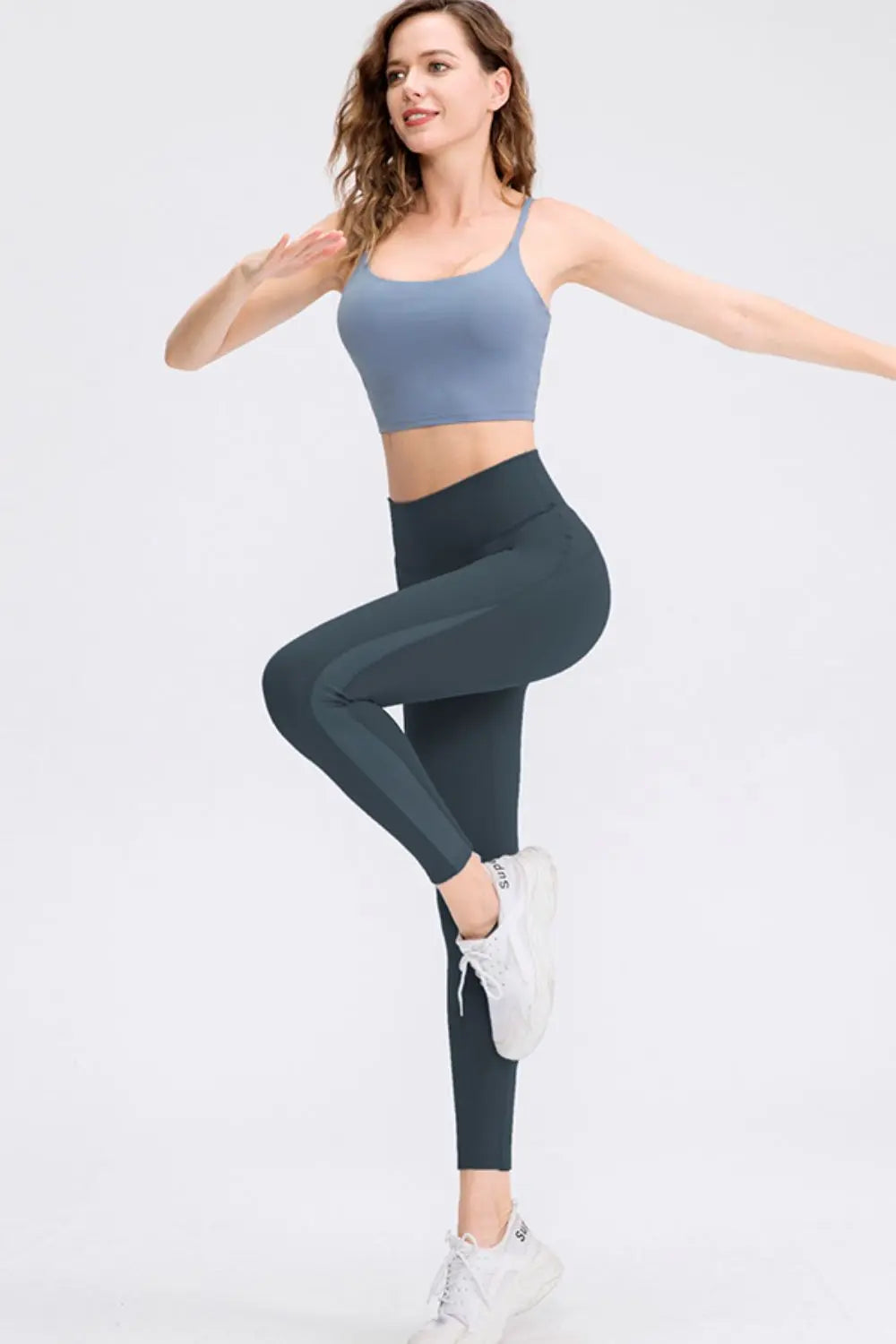 Wide Waistband Slim Fit Long Sports Pants  Style Ratio