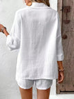 Button Detail Top and Shorts Set  Style Ratio