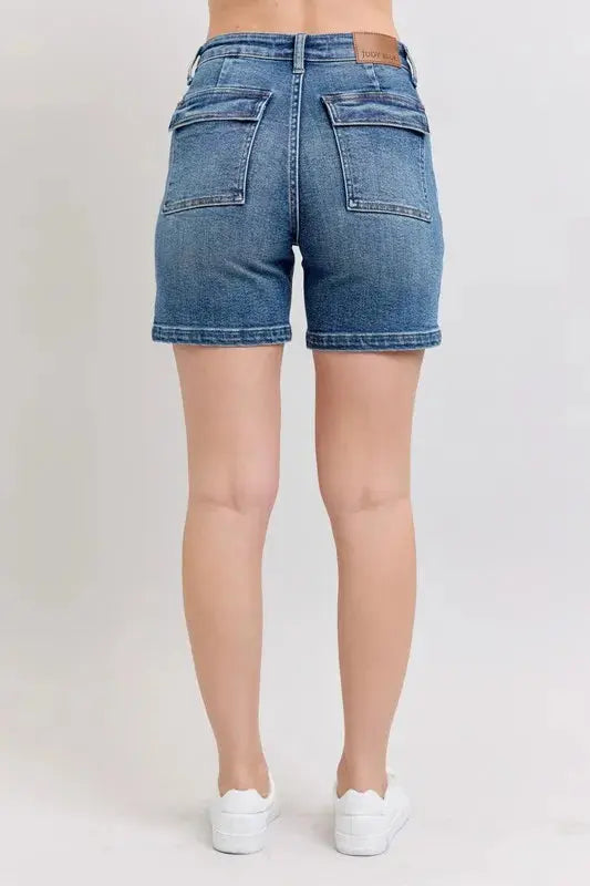 Judy Blue Full Size High Rise Denim Shorts  Style Ratio