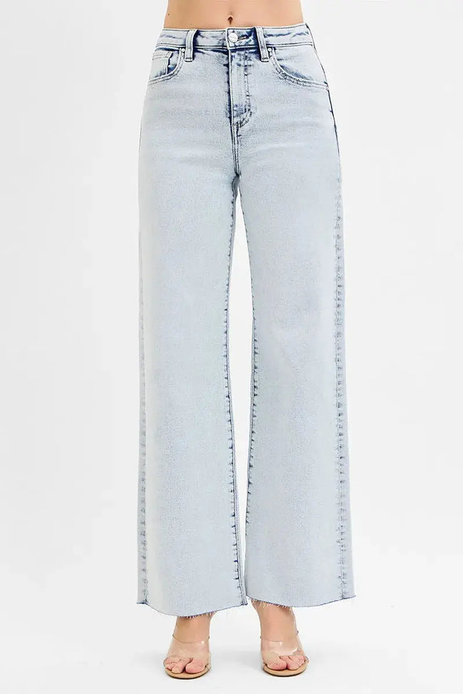RISEN Full Size High Rise Wide Leg Jeans  Style Ratio