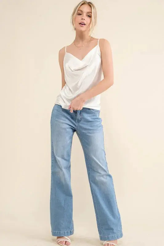And The Why Satin Cami with Adjustable Strap  Style Ratio