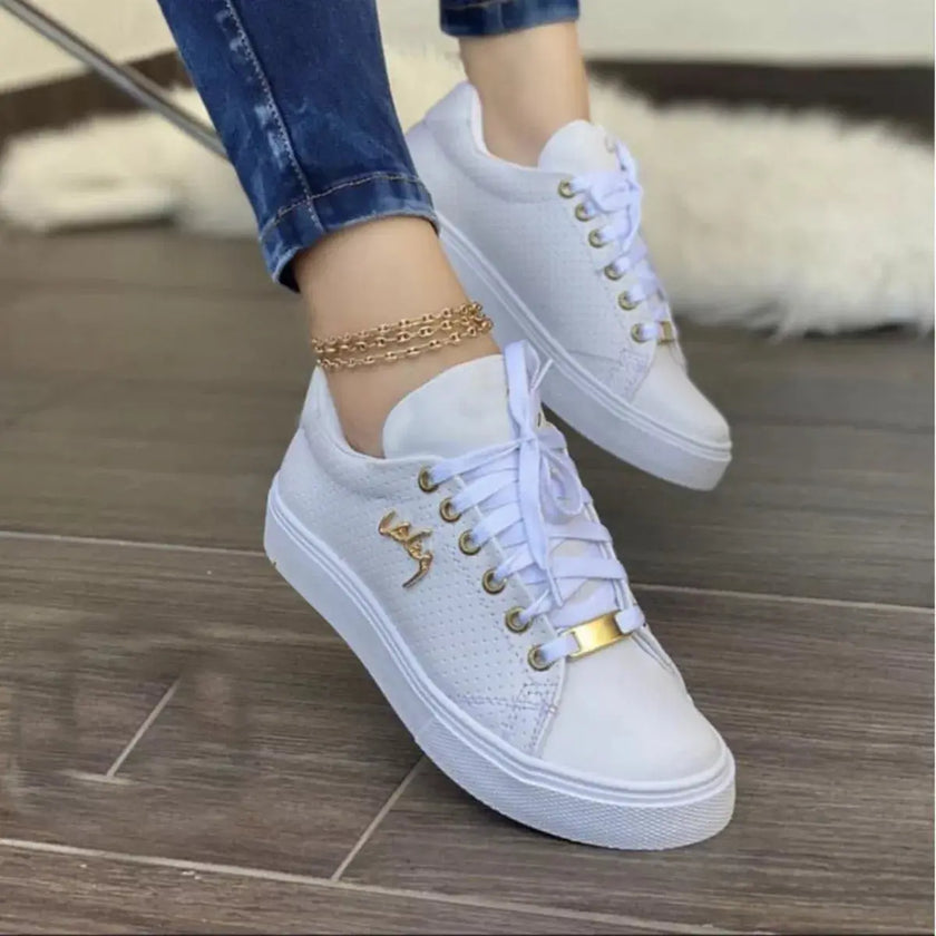 Lace Up Round Toe Sneakers  Style Ratio