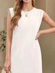 Full Size Slit Round Neck Sleeveless Maxi Tank Dress  Style Ratio
