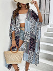 Printed Open Front Cardigan  Style Ratio