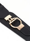 PU Elastic Wide Belt with Alloy Buckle  Style Ratio