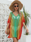 Rainbow Gradient Crochet Beach Cover Up  Style Ratio