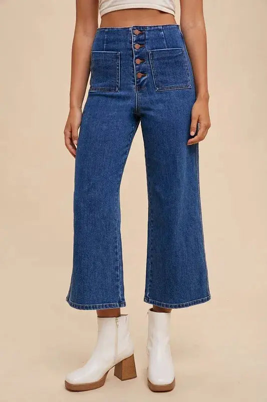 Annie Wear Button Fly High Waist Jeans  Style Ratio