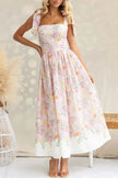 Printed Tie Shoulder Midi Cami Dress  Style Ratio