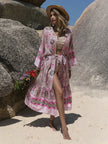 Printed Open Front Cover Up  Style Ratio