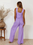 Square Neck Sleeveless Top and Pants Set  Style Ratio