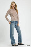 Umgee Bow Print Lightweight Knit Top  Style Ratio