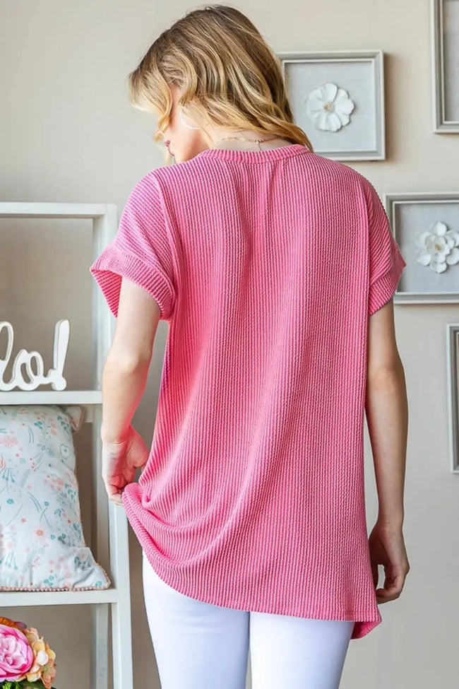 Heimish USA Graphic Short Sleeve Ribbed Shirt  Style Ratio