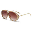 Aviator Fashion Sunglasses with Yellow Tinted Lenses  Style Ratio