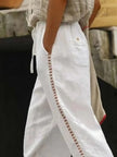 Hollow Out Trim Cropped Pants  Style Ratio