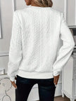 Texture Half Zip Long Sleeve Sweater  Style Ratio