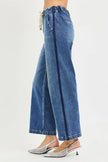 RISEN Elastic Band High Rise Cropped Wide Jeans  Style Ratio