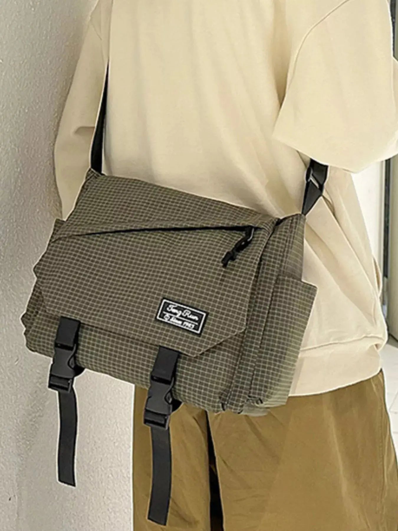 Plaid Buckle Flap Crossbody Bag  Style Ratio