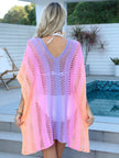 Rainbow Gradient Crochet Beach Cover Up  Style Ratio