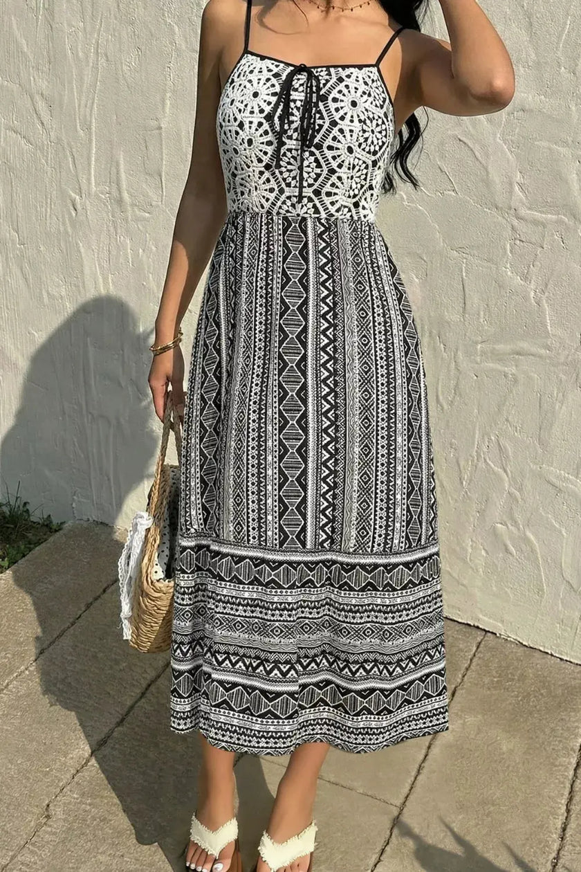 Tie-Front Square Neck Cami Dress  Style Ratio