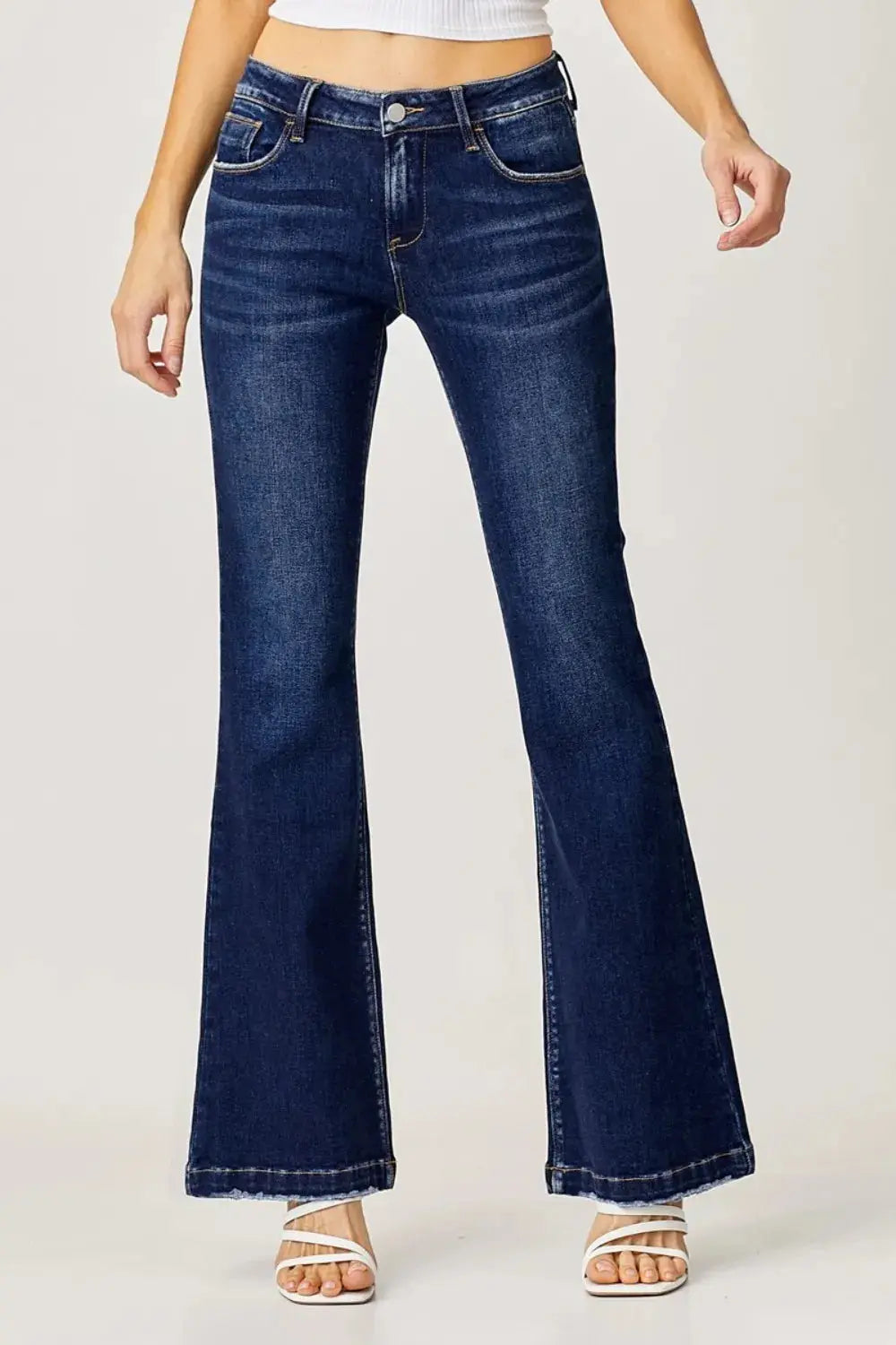 RISEN Full Size Low Rise Flare Jeans  Style Ratio
