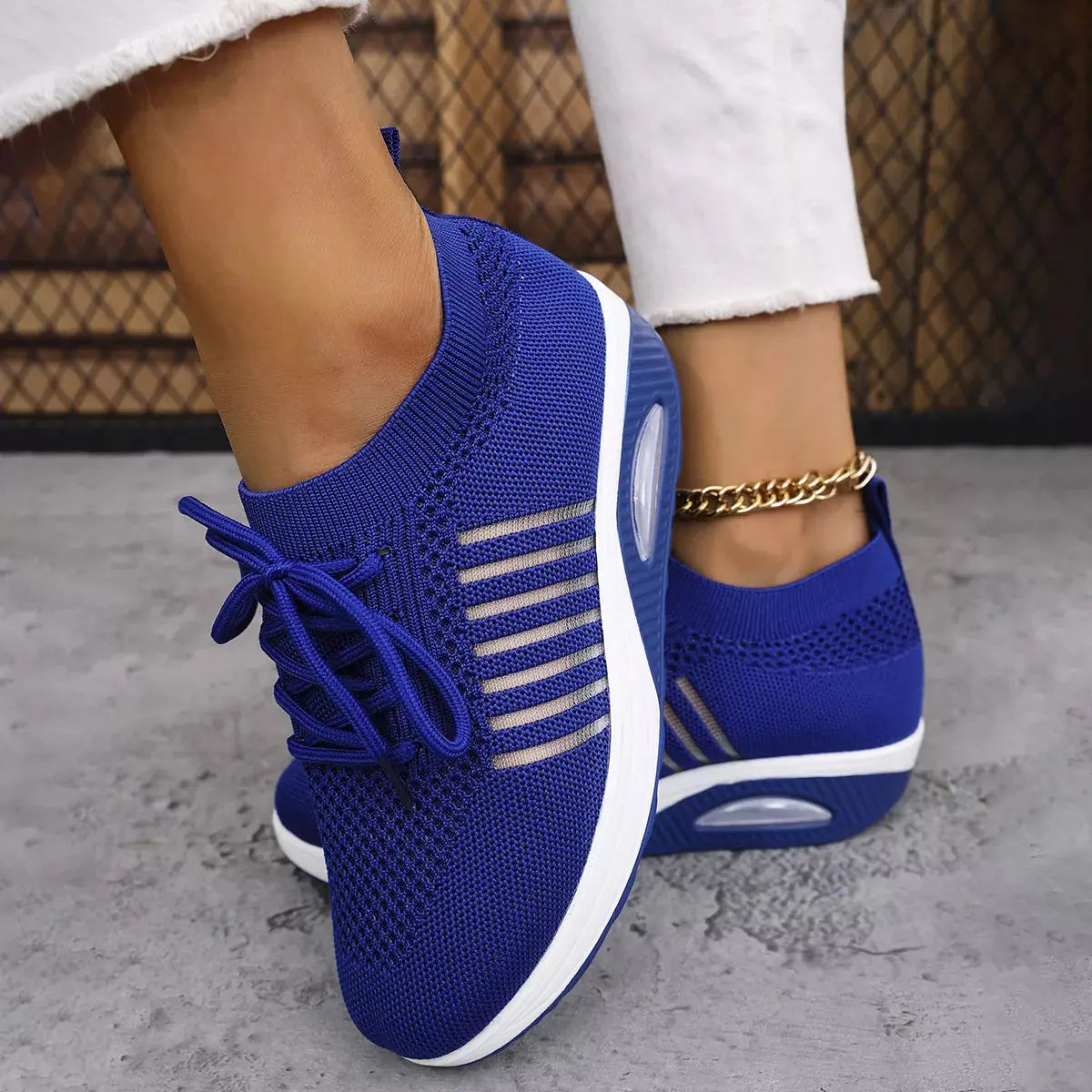 Breathable Mesh Lace Up Sneakers  Style Ratio