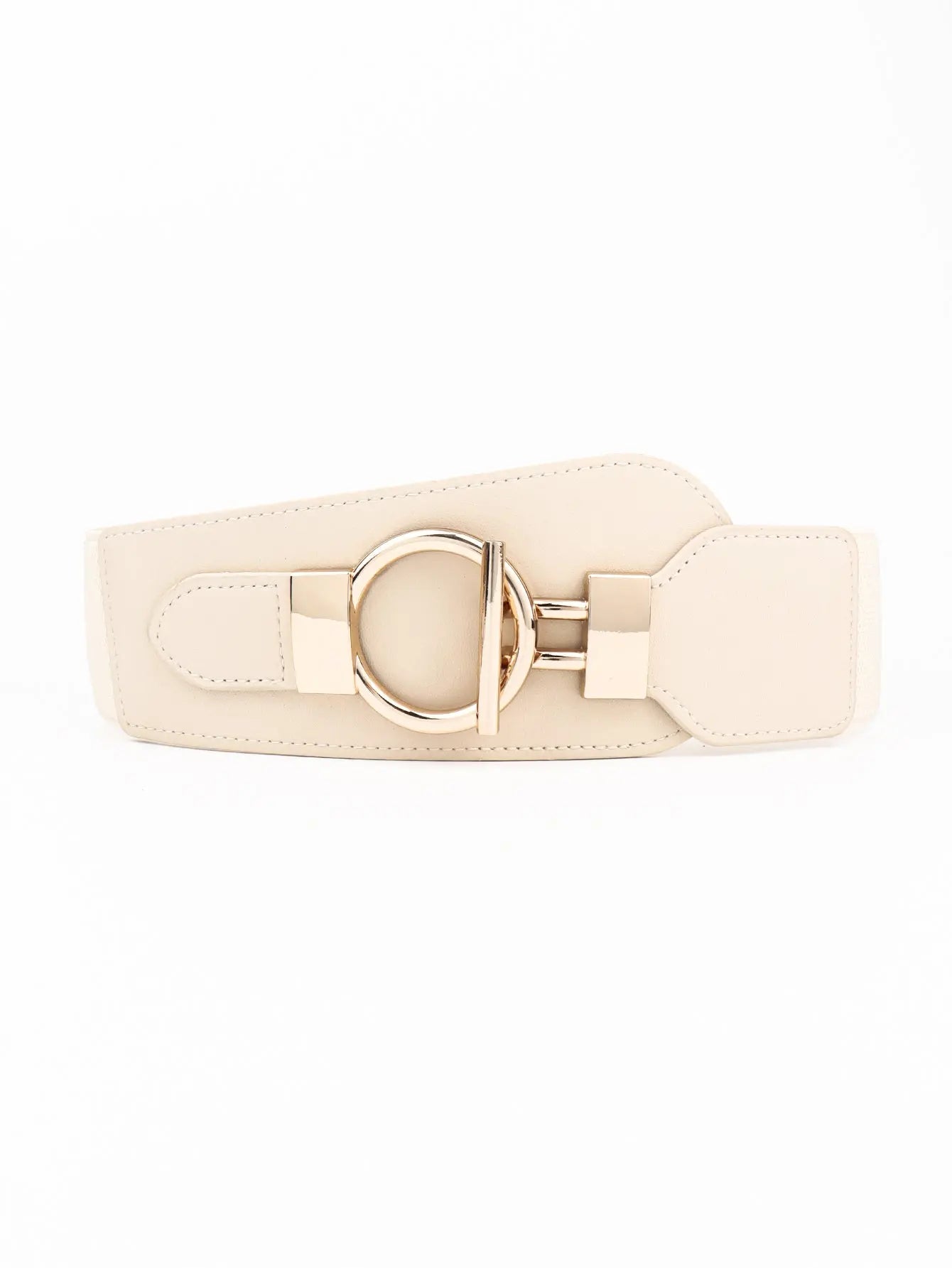PU Elastic Wide Belt with Alloy Buckle  Style Ratio