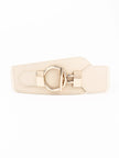 PU Elastic Wide Belt with Alloy Buckle  Style Ratio
