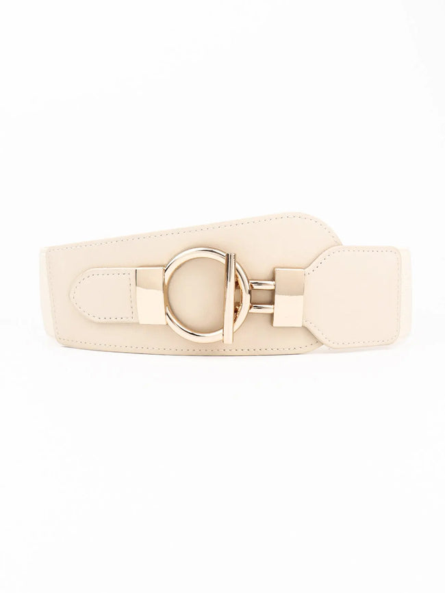 PU Elastic Wide Belt with Alloy Buckle  Style Ratio