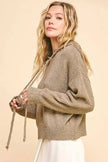 Davi & Dani Drop Shoulder Long Sleeve Hooded Sweatshirt  Style Ratio