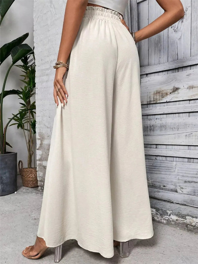 Frill Wide Leg Pants  Style Ratio