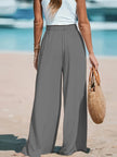 Full Size Drawstring Waist Wide Leg Pants Plus Size  Style Ratio