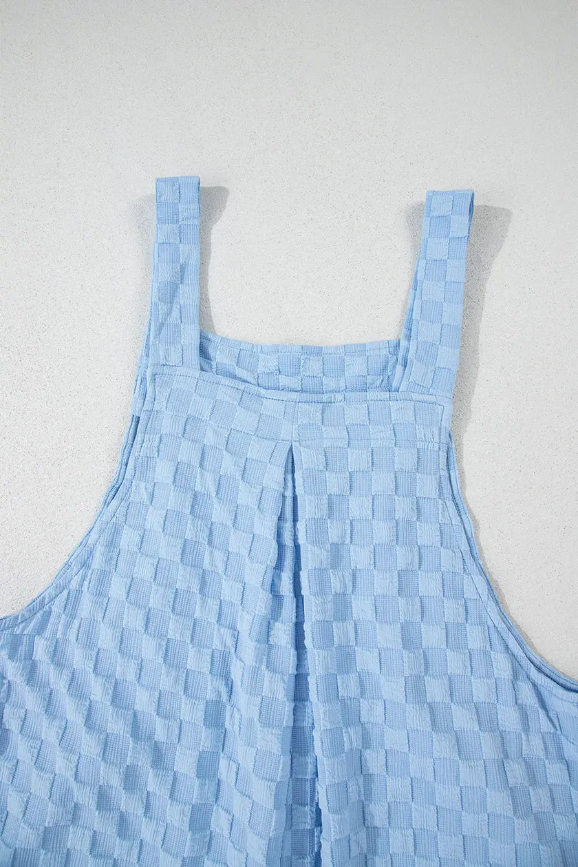 Checkered Pocketed Jumpsuit  Style Ratio