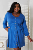 Double Take Scoop Neck Empire Waist Long Sleeve Magic Dress  Style Ratio