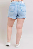 Judy Blue Full Size Mid Rise Garment Dyed Denim Shorts  Style Ratio