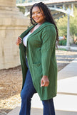 Basic Bae Full Size Hooded Sweater Cardigan  Style Ratio