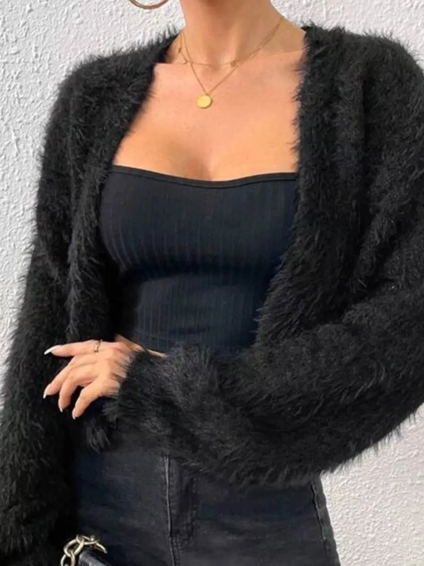 Open Front Long Sleeve Cardigan  Style Ratio