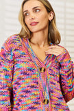 Angel Wings Woven Right V-Neck Long Sleeve Cardigan  Style Ratio