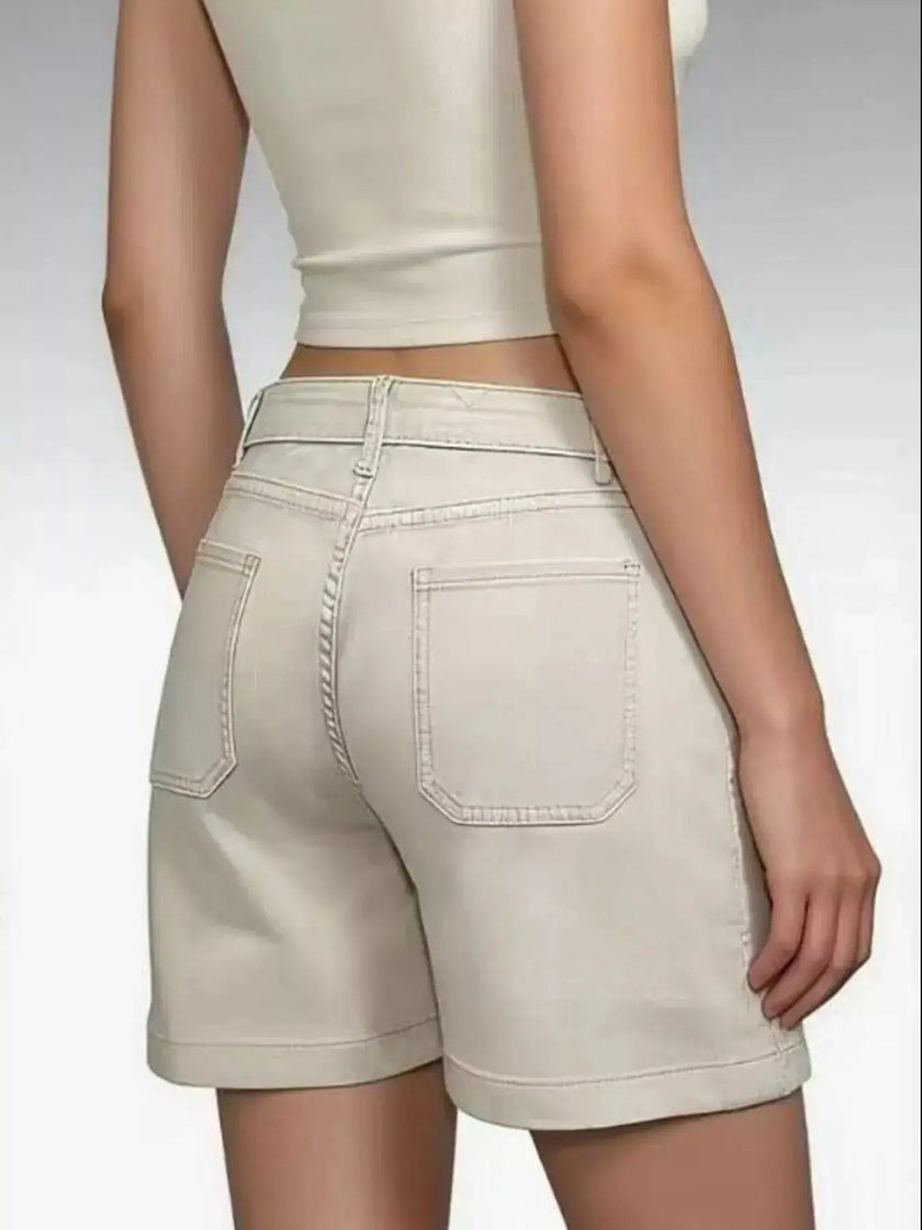 Pocketed Denim Shorts  Style Ratio