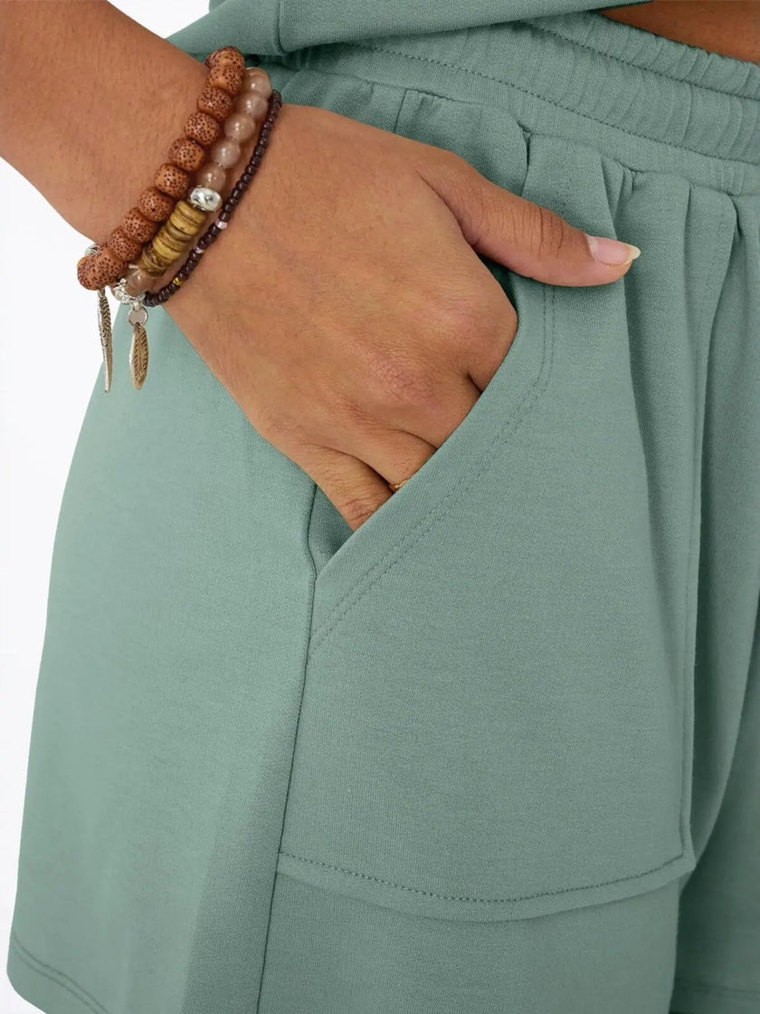 Casual V-Neck T-Shirt and Shorts Set  Style Ratio