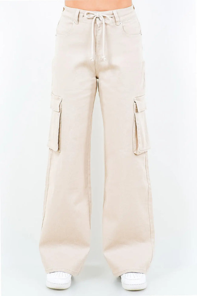 American Bazi Full Size Drawstring Cargo Pants  Style Ratio