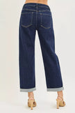 RISEN Slouchy Cropped  Boyfriend Jeans With Cuffed Hem  Style Ratio