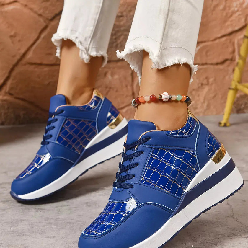 Lace Up Round Toe  Sneakers  Style Ratio