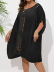 Crochet Trim V-Neck Beach Cover Up  Style Ratio