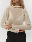 Mock Neck Long Sleeve Sweater  Style Ratio