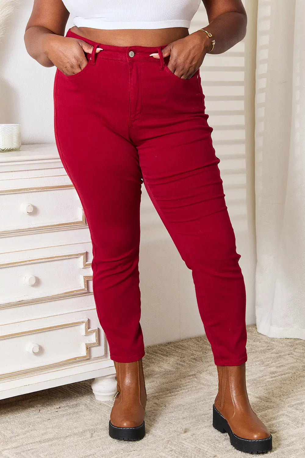 Judy Blue Full Size High Waist Tummy Control Skinny Jeans  Style Ratio
