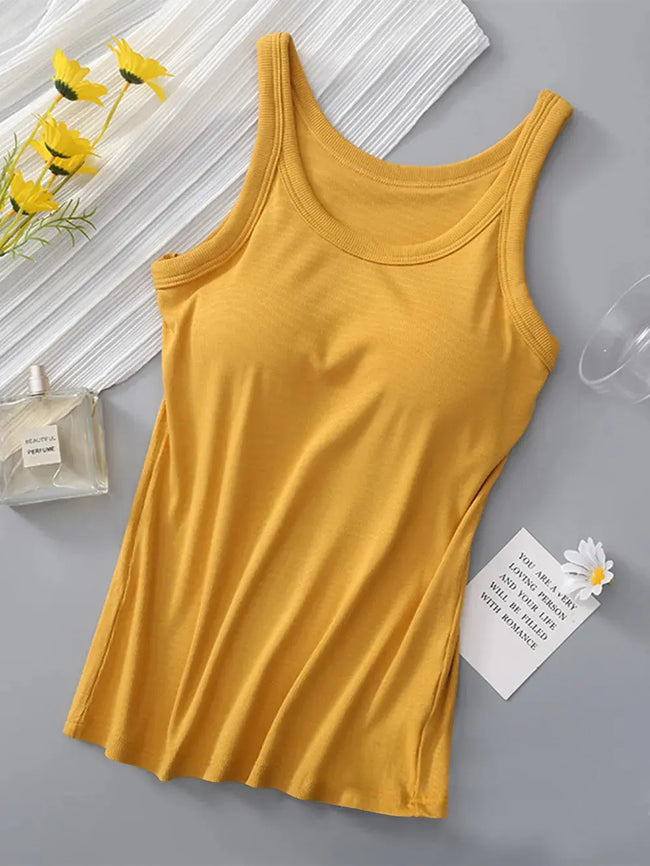 Round Neck Tank with Bra  Style Ratio